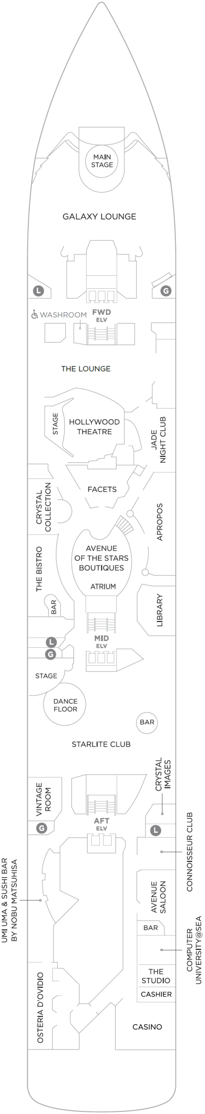 Crystal Cruises Symphony Deck Plan 6