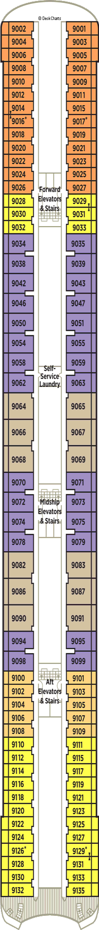 Crystal Cruises Symphony Deck plan Deck Image