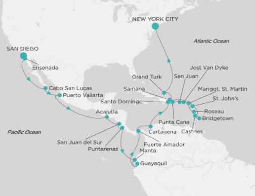 Crystal Cruises Symphony Itinerary 2026 Map