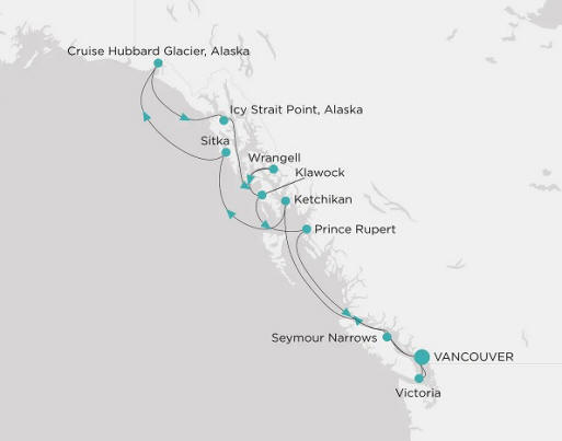 Crystal Cruises Symphony Itinerary 2026 Map