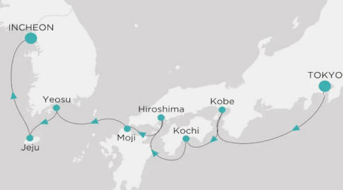 Crystal Cruises Symphony Itinerary 2026 Map