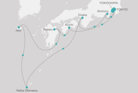 Crystal Cruises Symphony Itinerary 2026 Map