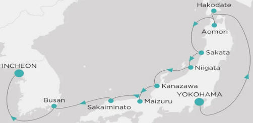 Crystal Cruises Symphony Itinerary 2026 Map