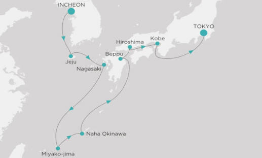 Crystal Cruises Symphony Itinerary 2026 Map