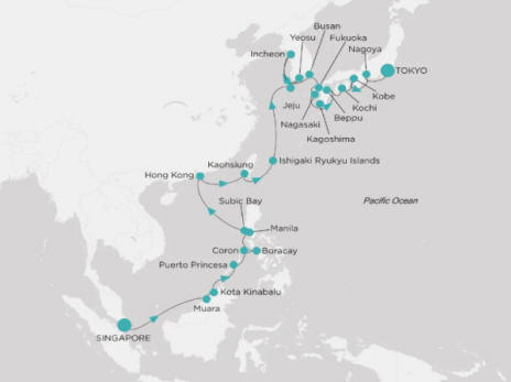 Crystal Cruises Symphony Itinerary 2026 Map