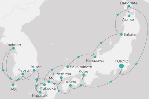 Crystal Cruises Symphony Itinerary 2026 Map
