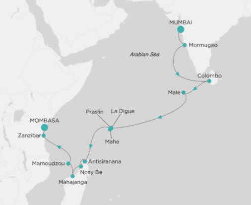 Crystal Cruises Symphony Itinerary 2026 Map