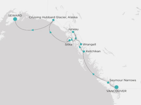 Crystal Cruises Symphony Itinerary 2026 Map
