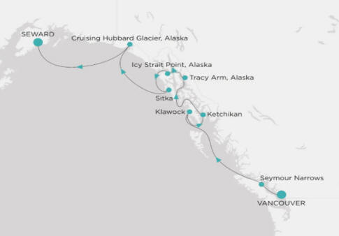 Crystal Cruises Symphony Itinerary 2026 Map