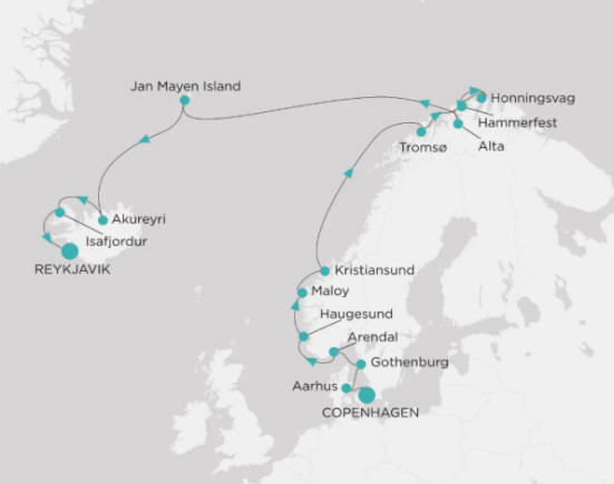Crystal Cruises Symphony Itinerary 2027 Map