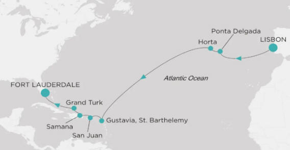 Crystal Cruises Symphony Itinerary 2027 Map