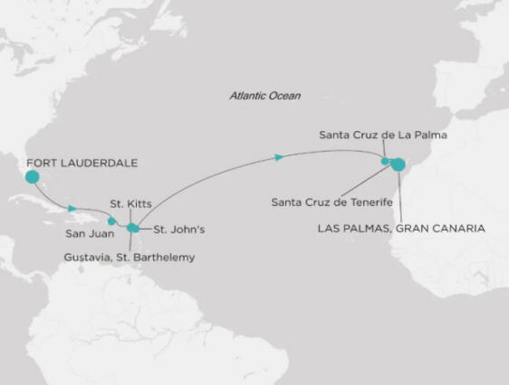 Crystal Cruises Symphony Itinerary 2027 Map