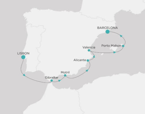 Crystal Cruises Symphony Itinerary 2027 Map