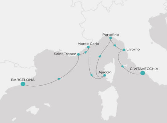 Crystal Cruises Symphony Itinerary 2027 Map