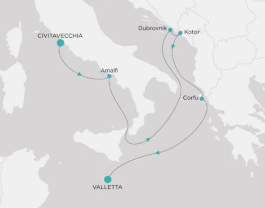 Crystal Cruises Symphony Itinerary 2027 Map