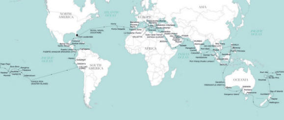 Crystal Cruises Symphony Itinerary 2028 Map