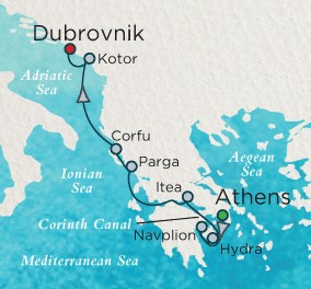 Luxury World Cruise SHIP BIDS - Crystal Esprit May 21-28 2024 Piraeus, Greece to Dubrovnik, Croatia