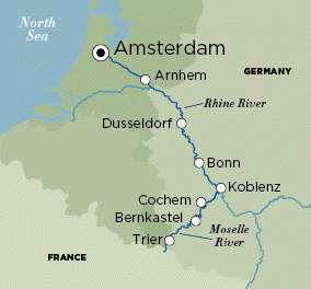CRYSTAL LUXURY CRUISES ROUND-TRIP AMSTERDAM ELEGANT MOSELLE RIVER CRUISE TO TRIER AND COCHEM