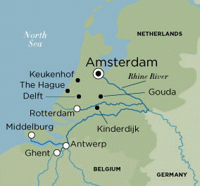 LUXURY RHINE RIVER CRUISE TO BELGIUM AND THE NETHERLANDS