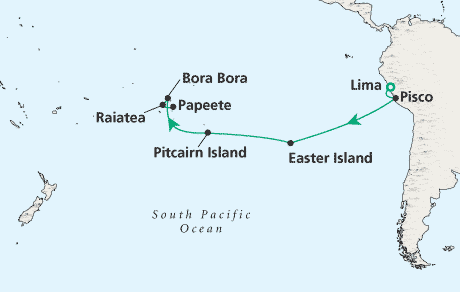 7 Seas Luxury Cruises Lima to Papeete