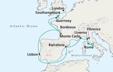 Deluxe Honeymoon Cruises Rome to London