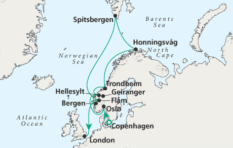 Deluxe Honeymoon Cruises Copenhagen to London