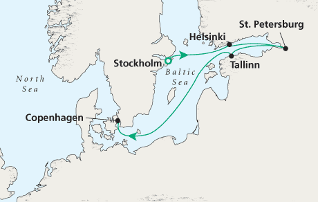 Cruise Single-Solo Balconies and Suites Stockholm to Copenhagen