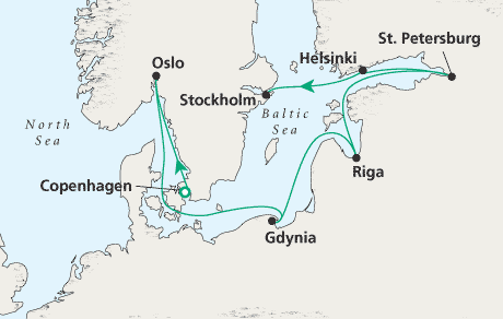 Cruise Single-Solo Balconies and Suites Copenhagen to Stockholm