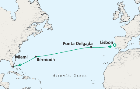 Deluxe Honeymoon Cruises Lisbon to Miami