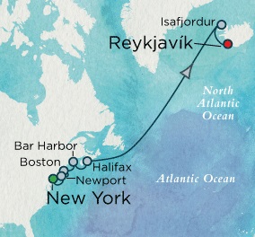 Cruise Single-Solo Balconies and Suites Crystal CRUISE Symphony 2024 May 19-31 New York (Brooklyn), NY to Reykjavik, Iceland