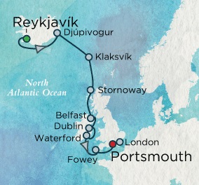 Deluxe Honeymoon Cruises Crystal Symphony 2024 May 31 June 10 Reykjavik, Iceland to Portsmouth, England