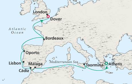 Deluxe Honeymoon Cruises Cruise Map