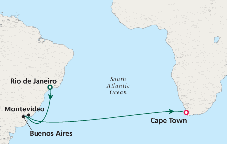 Deluxe Honeymoon Cruises Crystal Serenity 2024 Rio de Janeiro to Cape Town