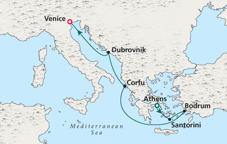 Luxury Cruise SINGLE-SOLO Crystal Cruise Serenity 2024 Athens to Venice