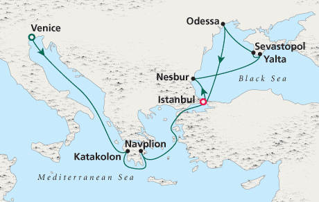 Deluxe Honeymoon Cruises Crystal Serenity 2024 Venice to Istanbul