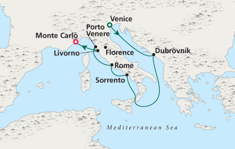Crystal Luxury Cruises Serenity 2025 Venice to Monte Carlo