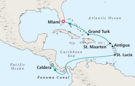 7 Seas Luxury Cruises Cruise Map