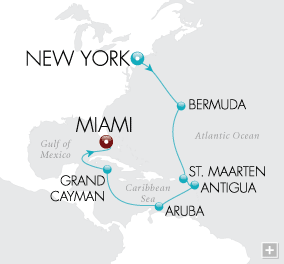 Deluxe Luxury Cruises - Pink Sands & White Beaches Map