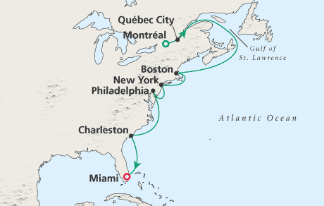Deluxe Honeymoon Cruises Cruise Map