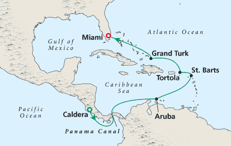 7 Seas Luxury Cruises Cruise Map
