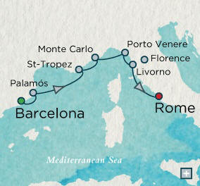 Barcelona, Spain to Rome (Civitavecchia), Italy - 7 Days Crystal Luxury Cruises Serenity 2023