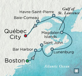 Cruise Single-Solo Balconies and Suites Boston, MA to Quebec City, QC, Canada - 10 Nights Single-Solo  Balconies-Suites Crystal CRUISE Serenity Ship