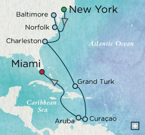New York (Manhattan), NY to Miami, FL - 14 Days Crystal Luxury Cruises Serenity 2026