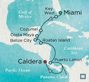 Miami, FL to Puerto Caldera, Costa Rica - 11 Days Crystal Cruises Serenity 2014