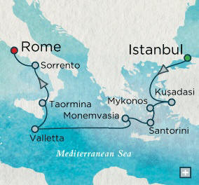Istanbul, Turkey to Rome (Civitavecchia), Italy - 12 Days Crystal Luxury Cruises Serenity 2023