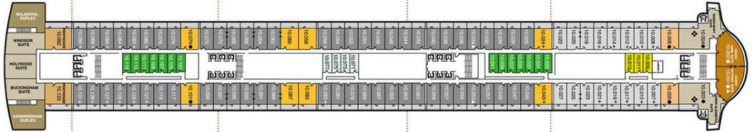 Deck 10 Image - Deck Key Image Cunard Queen Mary 2 Deck Plan