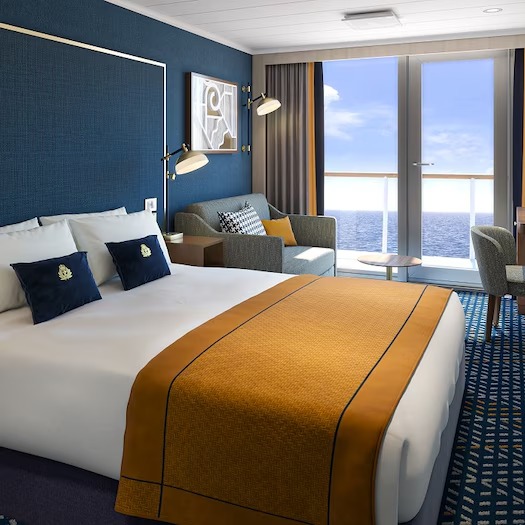 Queen Anne Britannia Balcony Stateroom accommodation