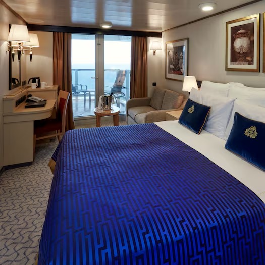 Queen Elizabeth Britannia Club Balcony Stateroom accommodation