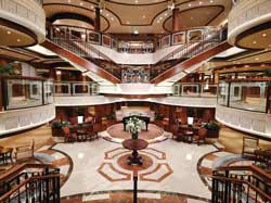 Deluxe Honeymoon Cruises Cunard Cruise Queen Mary 2 qm 2 Grand Lobby
