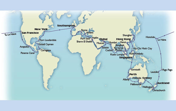 Penthouse, Veranda, Windows, Cruises Ship Charters, Incentive, Groups Cruise Itinerary Map